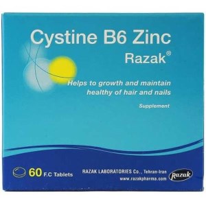 قرص سیستین B6 زینک تقویت مو رازک - 60 عددی