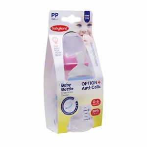 شیشه شیرخوری بی بی لند دهانه عریض 150میل (0تا6 ماه)